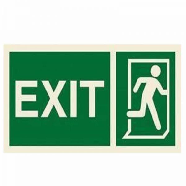 Running Man Emergency Exit Sign Sticker