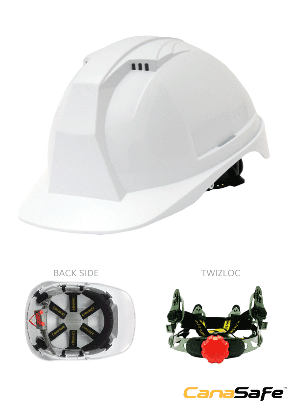 Canasafe Impactor II Twizloc White Safety Helmet