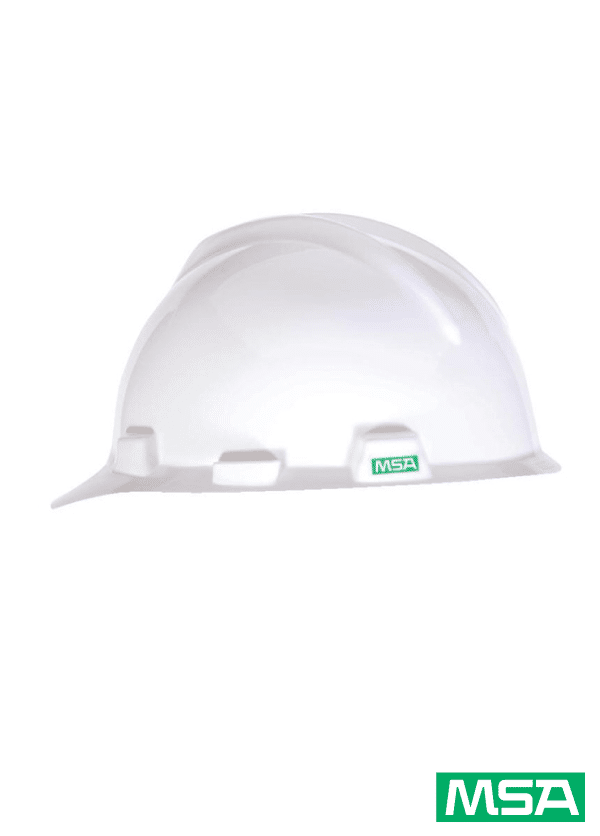 MSA Fire Safety White Helmet V-gard