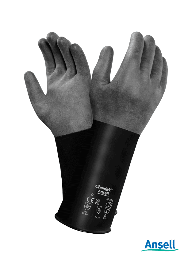 Ansell AlphaTec 38-514 Black Butyl Immersion Gloves