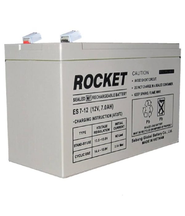 Rocket ES 7-12(12V,7.0 AH) بطارية حمض الرصاص المختومة