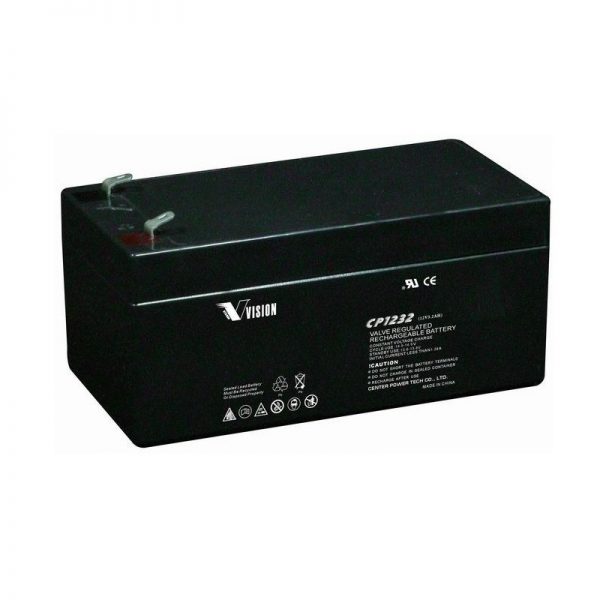 Vision CP1232 Sealed Lead Acid Battery 3.2Ah - 12V (MOQ-2 Pcs)