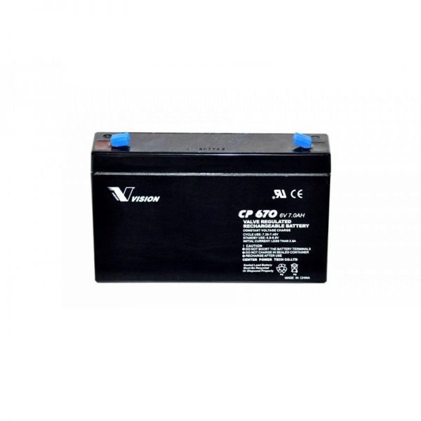 Vision CP670 Sealed Lead Acid Battery 7Ah - 6V