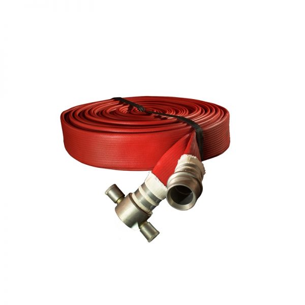 Newage Omex -Fire Hose 30 Mtr 2.5 Inch With Wire-Binded Instantaneous Aluminum Coupling, Red