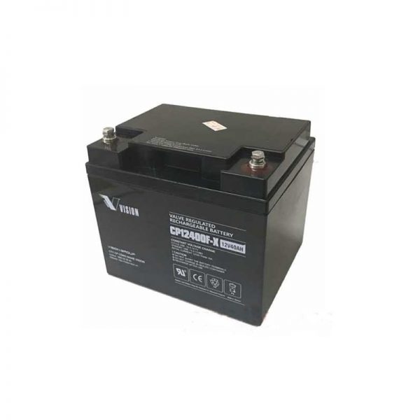 Vision CP12400F-X Valve Regulated Rechargeable Battery 40Ah - 12V