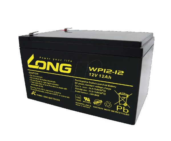 Long WP12-12A 12V-12Ah Valve Regulated Lead Acid Battery