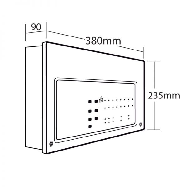 C-Tech CFP702-4 Standard 2 Zone Conventional Fire Alarm Panel