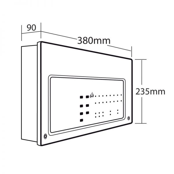 C-Tech CFP704E-4 Economy 4 Zone Conventional Fire Alarm Panel