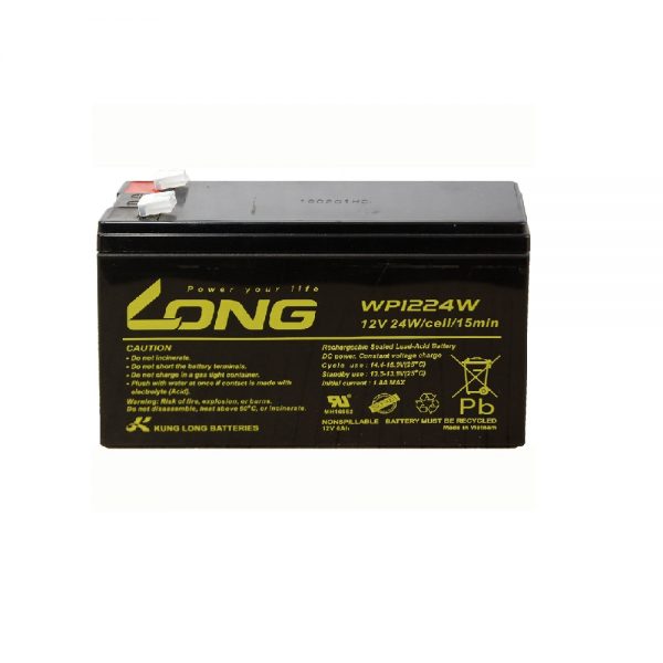 Long WP1224W, 6Ah-12V Rechargeable Sealed Lead Acid Battery (MOQ of 2 Pcs)