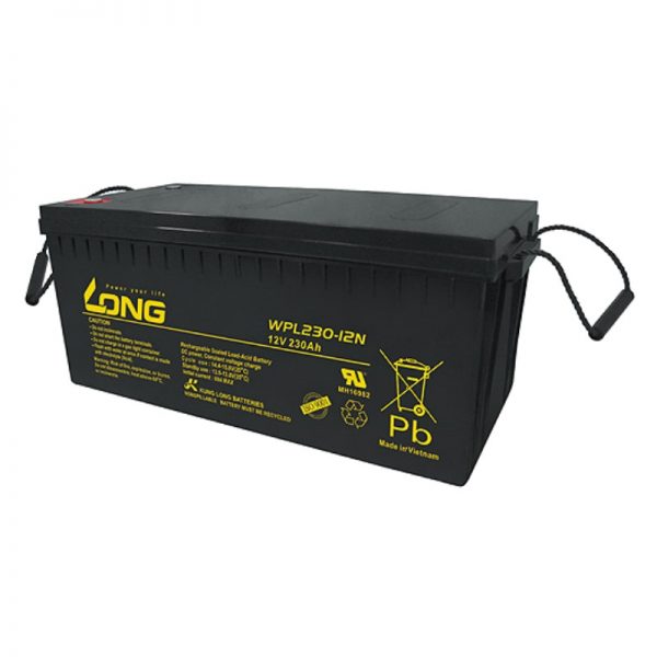 Long WPL230-12N, 230Ah-12V Rechargeable Sealed Lead Acid Battery