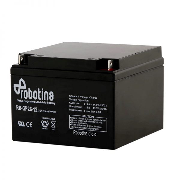 Robotina RB-GP26-12 Lead Acid Battery (AGM) 26Ah 12V