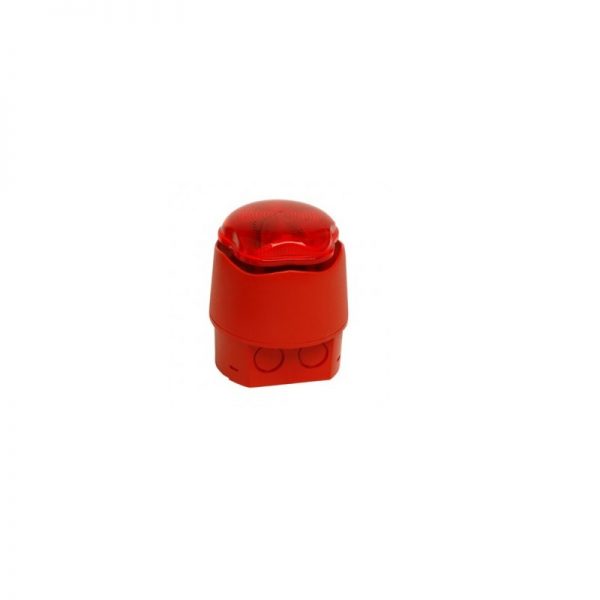 Vimpex 958CHX1001 Banshee Excel Lite Capsule Red Sounder with Red Xenon Beacon (Deep Base)