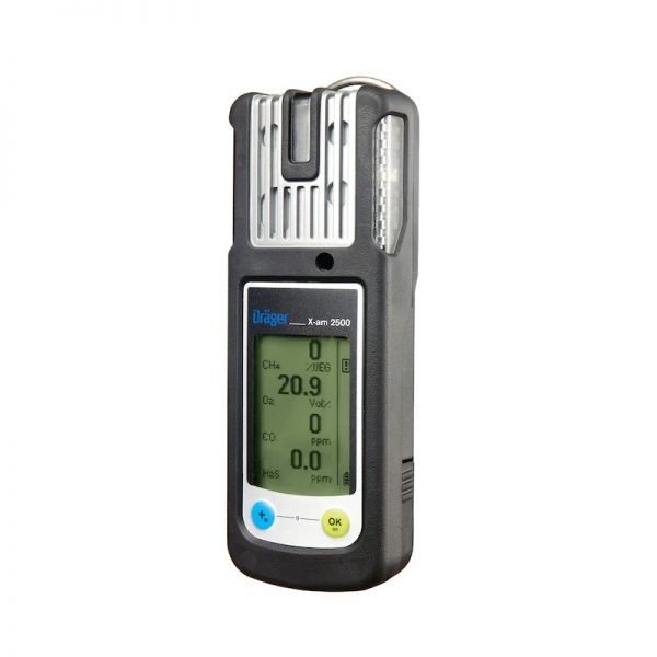 Drager 8323900-Xam 2500 Multi Gas Detector Ex, O2, CO LC, NO2 With Power Pack & Charging Set