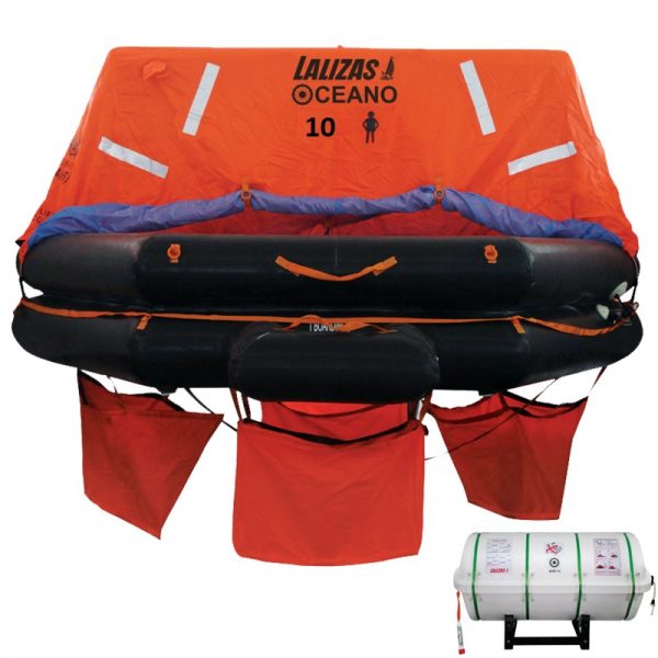 Lalizas 79869 Liferaft SOLAS OCEANO, Throw Over-board, 10 Persons Canister (A)