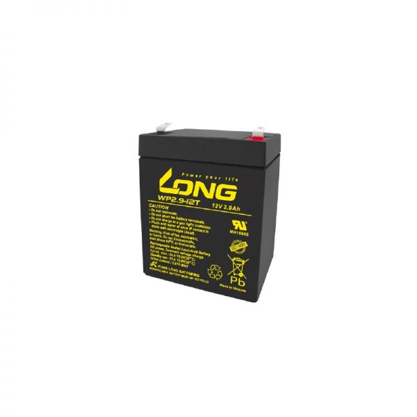 Long WP2.9-12T, 2.9Ah, 12V Valve Regulated Lead Acid Battery (MOQ of 2 Pcs)