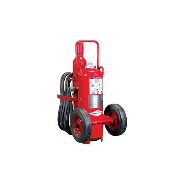 Amerex 469 - 125 LBS Purple K, Dry Powder Fire Extinguisher Regulated Pressure 16in Wheels