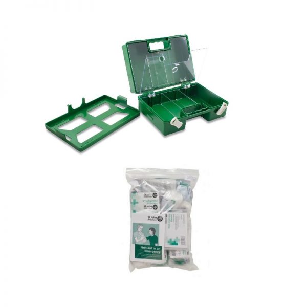 Milano 212 Empty First Aid Box(21.5x32x12.5cm) + CP827 DM Refill Kit, 11-25 Persons