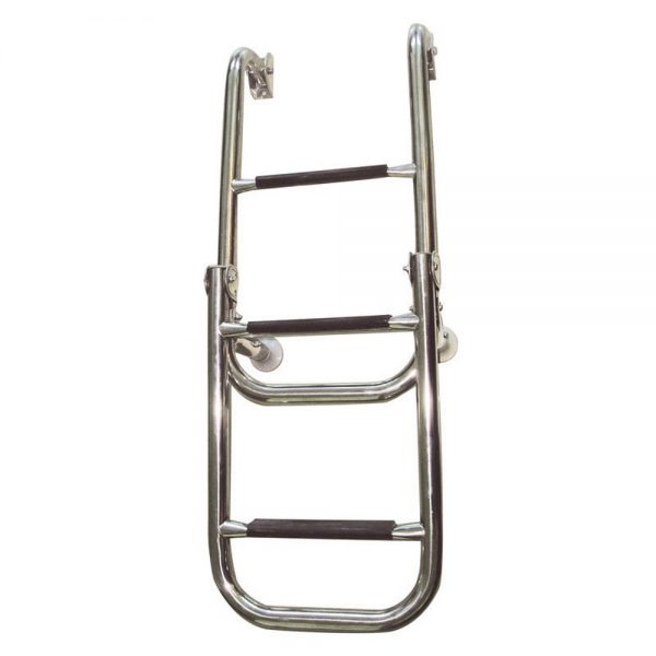 Folding Ladder, 1+2 steps, Inox 316, ø25mm, 280x810mm