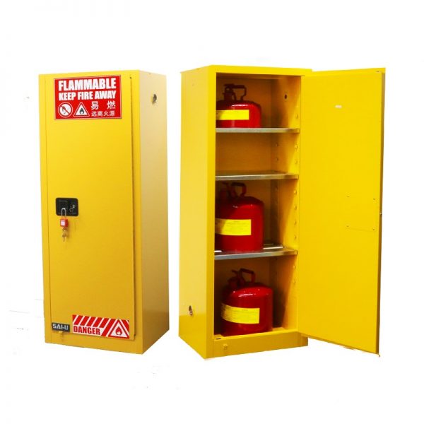 SAI-U SC0022Y Single Door Flammable Safety Cabinet 22 Gal, Yellow