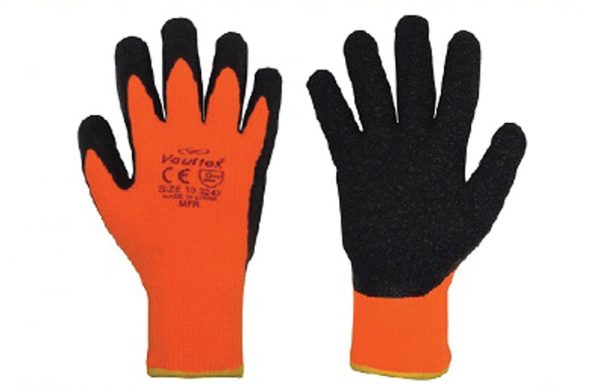 Vaultex MFR Black/Orange Latex Coated Gloves