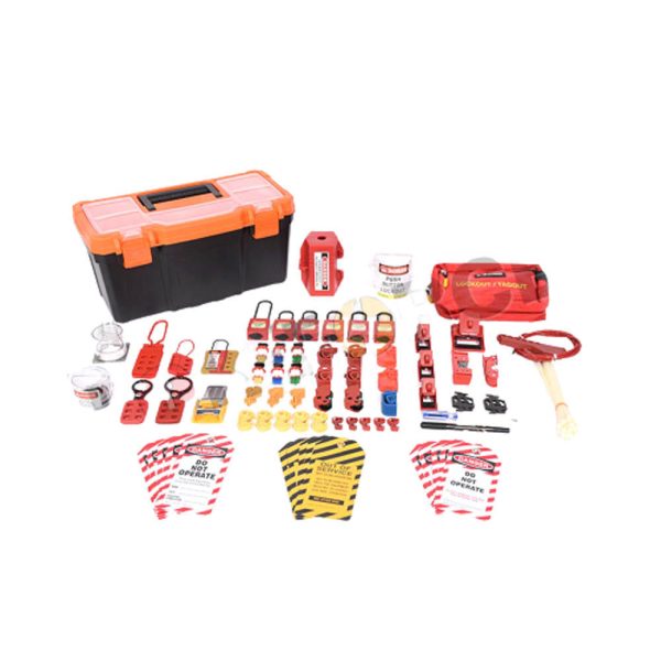 Lok Force LOKT-EPBM-201 Electrical Loto Kit Plastic Tool Box - Medium