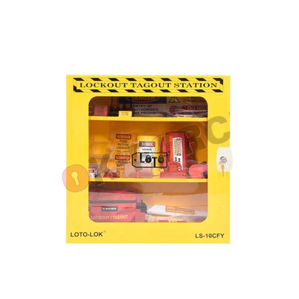 Lok Force LOKT-ESC10-601 Electrical Loto Kit Steel Cabinet - Large