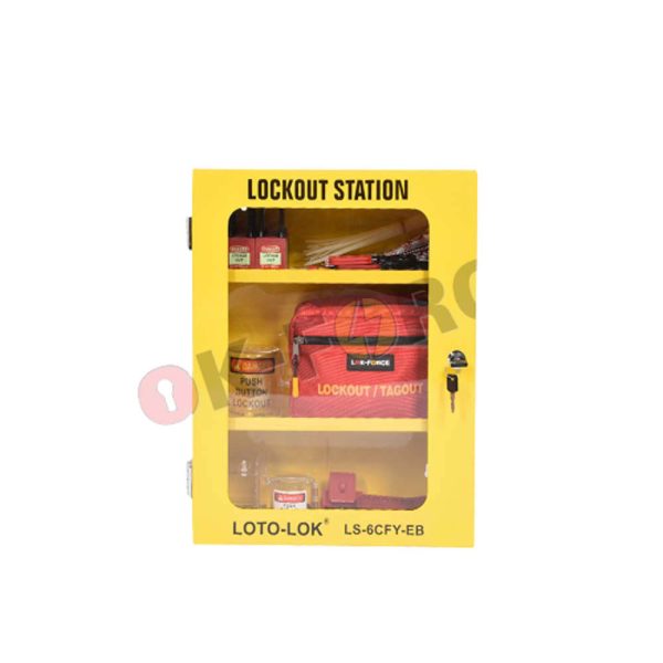 Lok Force LOKT-ESC6-401 Electrical Loto Kit Steel Cabinet - Medium