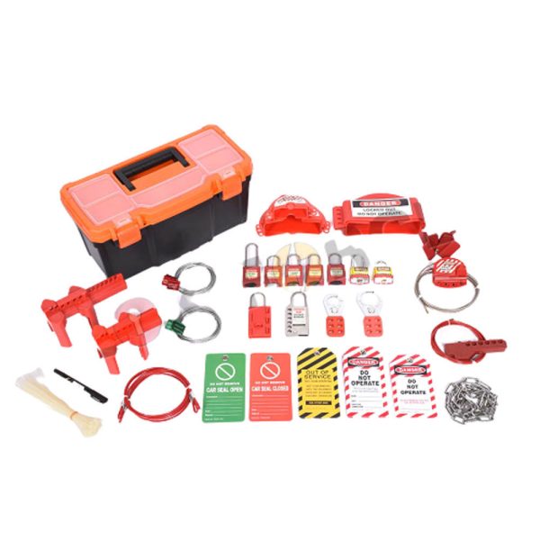 Lok Force LOKT-MPBM-202 Mechanical Loto Kit Plastic Tool Box - Medium LOKT-MPBM-202