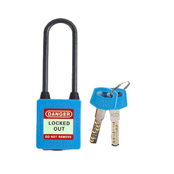 Loto Lok 3PTPBKDN80 3-PTP (Three Point Traceability Padlock) Blue(MOQ of 2 Pcs)