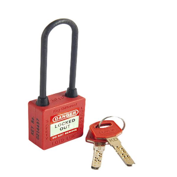 Loto Lok 3PTPRKDN80 3-PTP (Three Point Traceability Padlock) Red(MOQ of 2 Pcs)