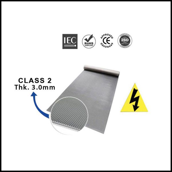 Loto-Mat Electrical Insulation Matting, Class 2 Grey IRM-CL2