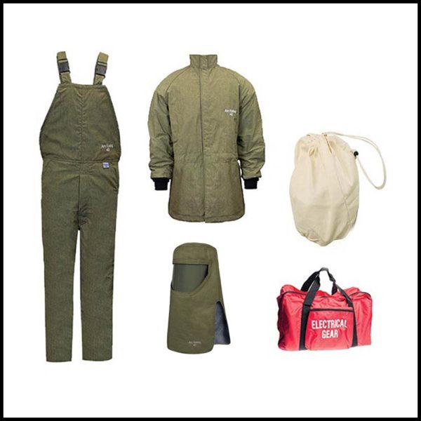 NSA 40 Cal Arcguard Revolite Arc Flash Kits (Without Ventilating Fans) Olive Green Large KIT4SCLT40NG-LG