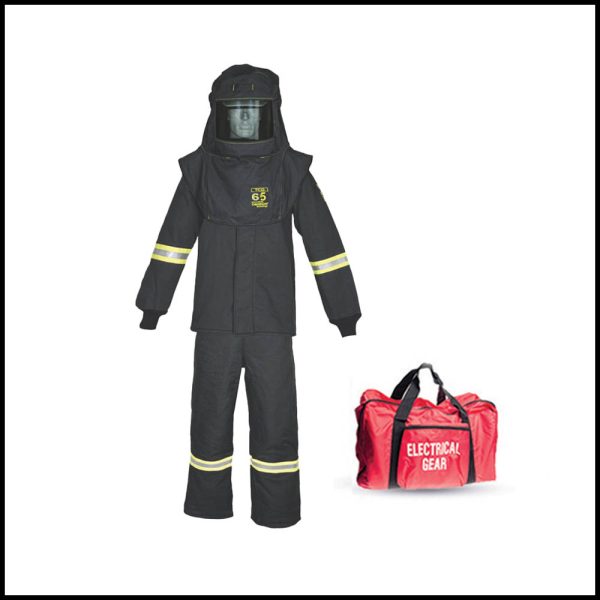 Oberon 65 Cal Tcg Arc Flash Kit (Hood, Coat And Bib Overall) Suit Set Without Ventilating Fans 2X Large TCG5B-2XL