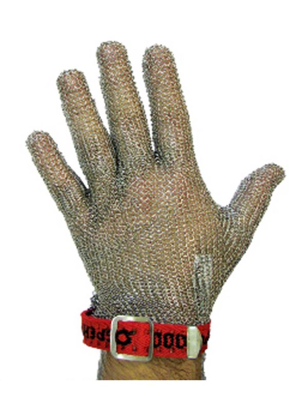 Honeywell MRC 2542003R0302 Chain Mesh Glove with Plastic Strap for Food Industry Medium