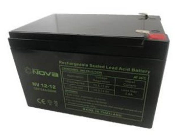 Nova NV12-12 Rechargeable Sealed Lead Acid Battery 12V, 12Ah/20Hrs