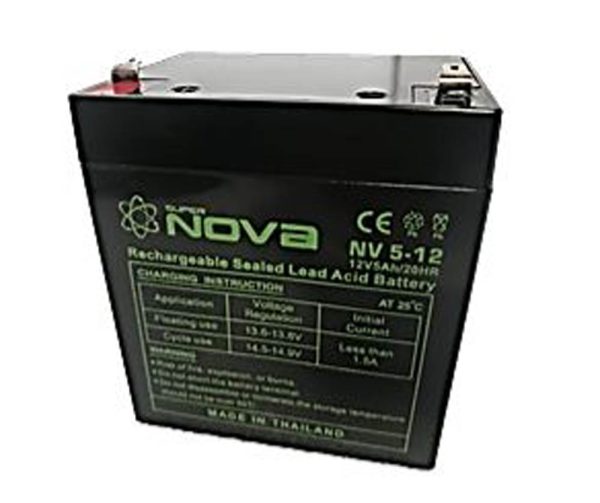 Nova NV5-12 Rechargeable Sealed Lead Acid Battery 12V(MOQ of 2Pcs)