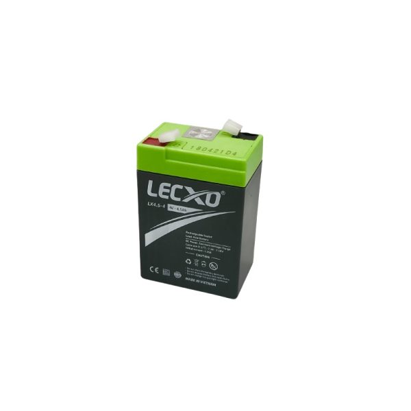 Lecxo LX4.5-4 Rechargeable Sealed Lead-Acid Battery 4V 4.5Ah (MOQ of 4 Pcs)