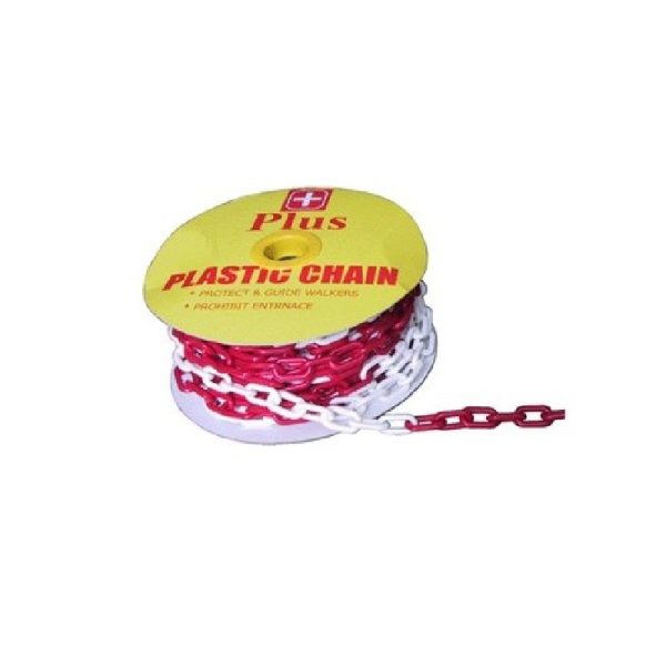 Safety Barrier PVC Chain Red and White 6mm x 20Mtr