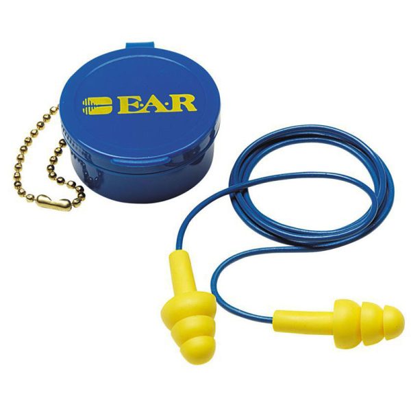 3M Ultrafit Corded Earplug With Carry Case (Pack of 50 Pairs)