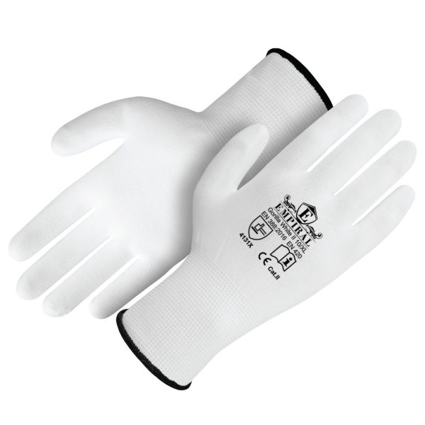 Empiral E101572922 Gorilla White II PU Coated Gloves Medium