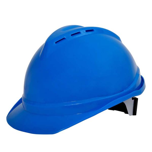 Ameriza A518240320 Safety Ventilated Helmet With Textile Ratchet Suspension Blue(MOQ Of 5Pcs)