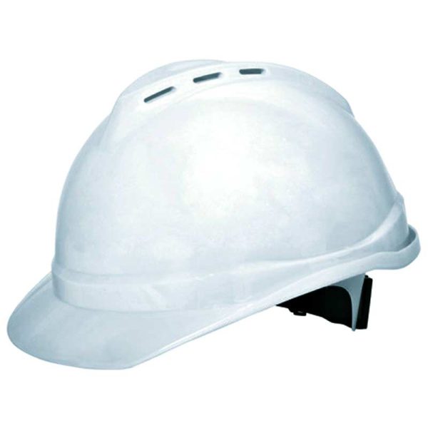 Ameriza A518240820 Safety Ventilated Helmet With Textile Ratchet Suspension White(MOQ Of 5Pcs)