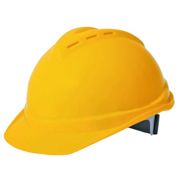 Ameriza A518240920 Safety Ventilated Helmet With Textile Ratchet Suspension Yellow(MOQ Of 5Pcs)