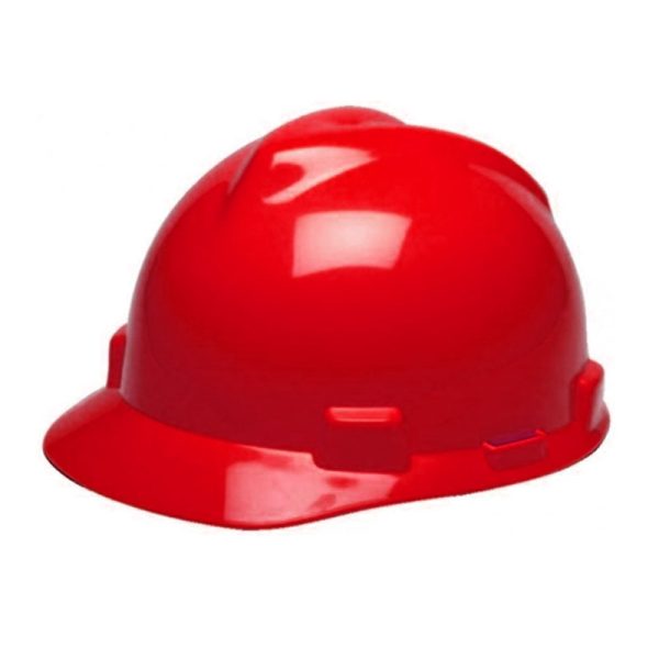 MSA N118241299 Safety Helmet With Ratchet Suspension Red