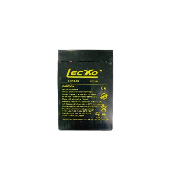 Lecxo 6V 2.8Ah VRLA Battery (MOQ of 4 Pcs)