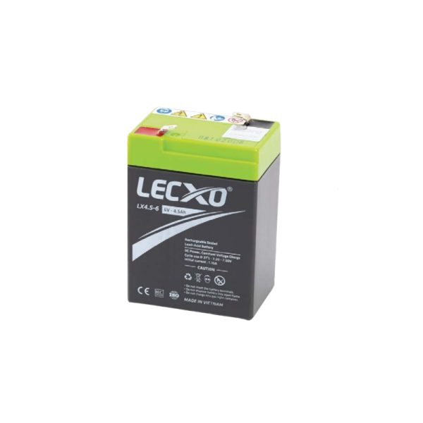 Lecxo 6V-4.5A VRLA Battery 6V 4.5Ah (MOQ of 4 Pcs)