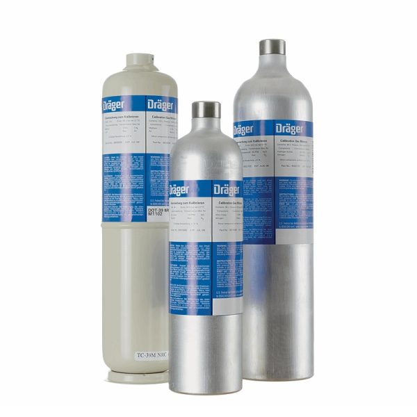 Drager 6813098 Mixed Calibration Gas 2.5 Vol.-% CH4, 25 PPM H2S, 100 PPM CO, 18 Vol% Balance N2 58 Liter / 34.5 bar