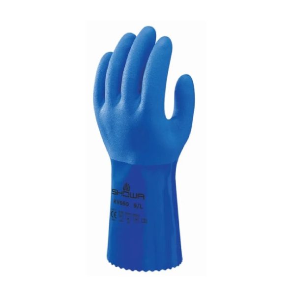 Showa SHOKV6604 Blue Aramid Knit Abrasion Resistant Gloves, Size 10 - XL