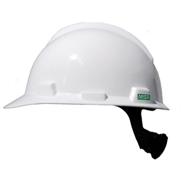 MSA - V Gard Safety Helmet Half Brim - White (M475358)