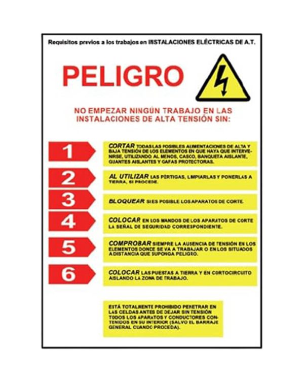 Sofamel 730 Prerequisites PVC Signs (English) 210 x 297mm